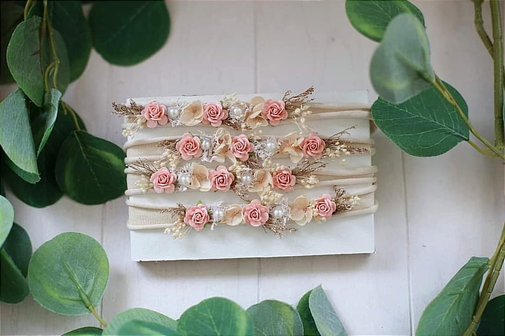 Image of mini halo fleur corail 