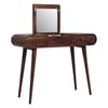 Dressing Table with Foldable Mirror - Chestnut