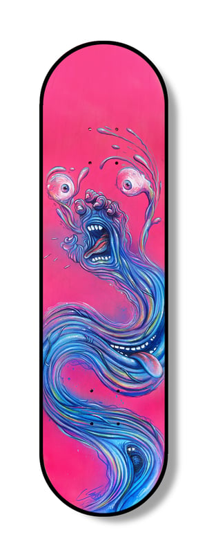 SCREAMING BLUE HAND_Custom Skateboard 13*