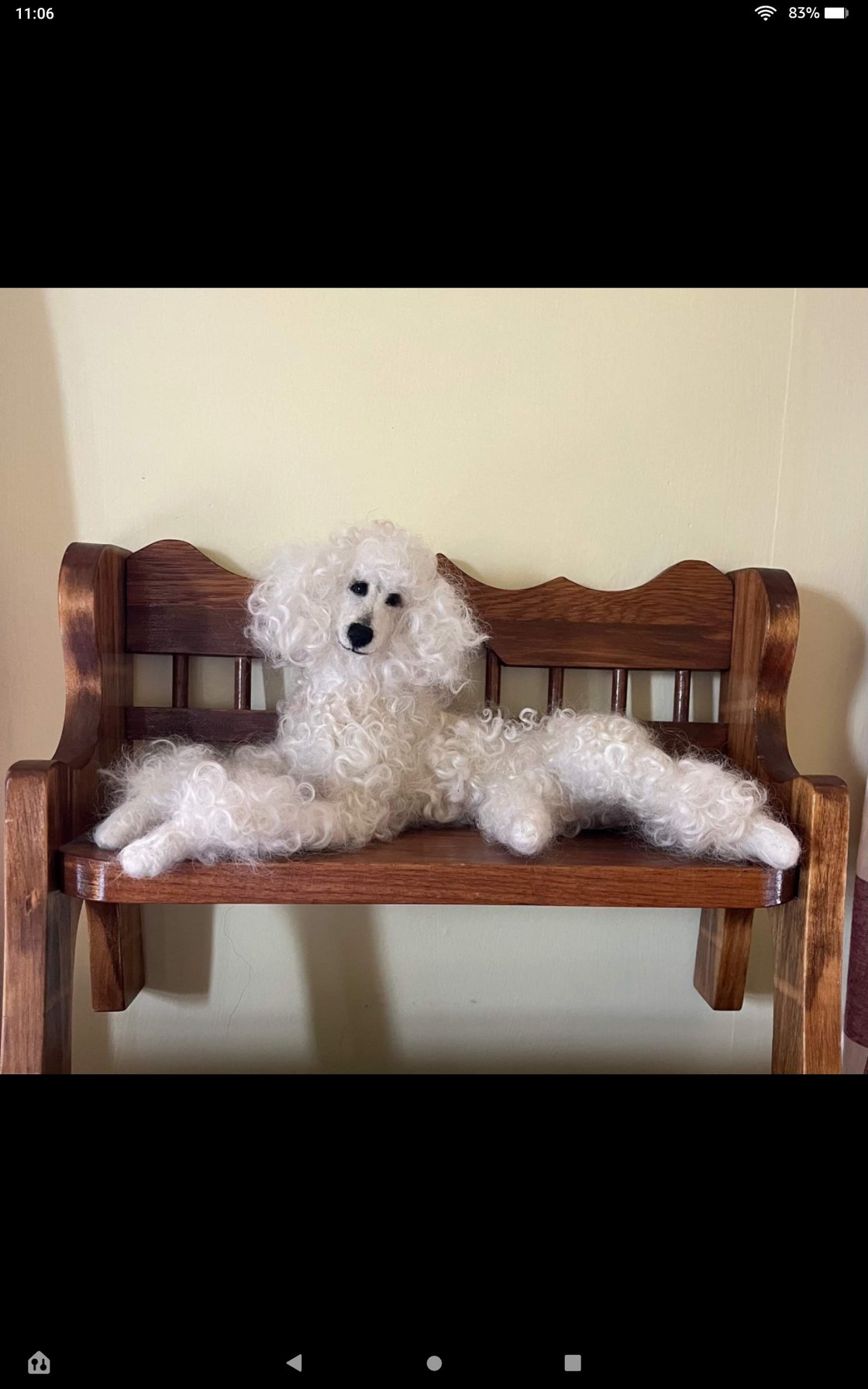 Image of 15" White Poodle 