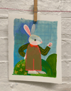 ORIGINAL ART: Mr. BunnyPants //approx 6x8 //gouache painting