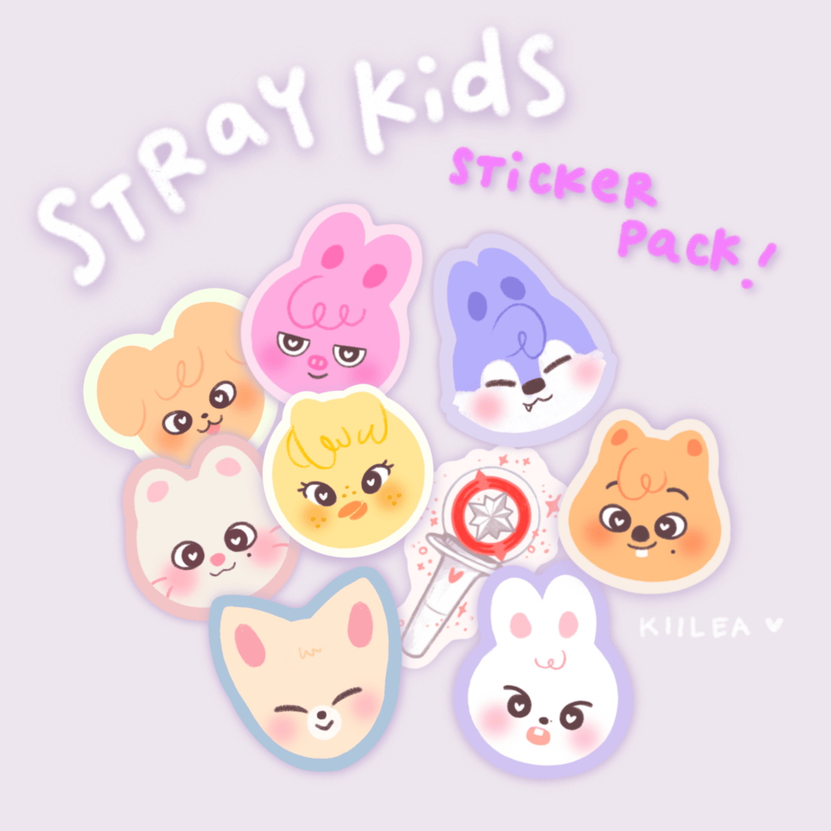 seventeen animals sticker pack