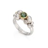 Green tourmaline and diamond ring 