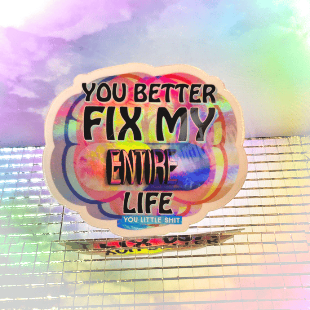 Image of Fix my entire life Brain sticker