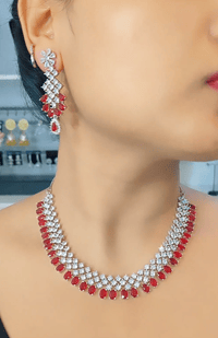 Image 2 of Garima-American Diamond Necklace Set 