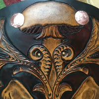 Image 5 of Mushroom Themed Leather Bicycle Saddle