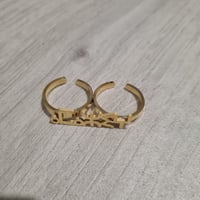 Image 5 of GOLD AMZGH SIGNATURE DOUBLE RING BY BERBERISM