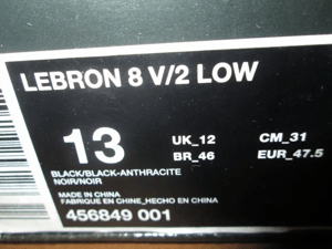 Image of  LeBron VIII (8) V2 Low "Triple Black" *USED*