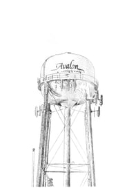 Avalon Water Tower Pencil Print