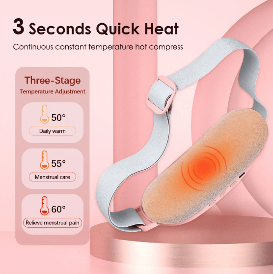 Image of Electric Period Cramp Massager Vibrator Heating Belt for Menstrual Relief Pain - 69 SOLD