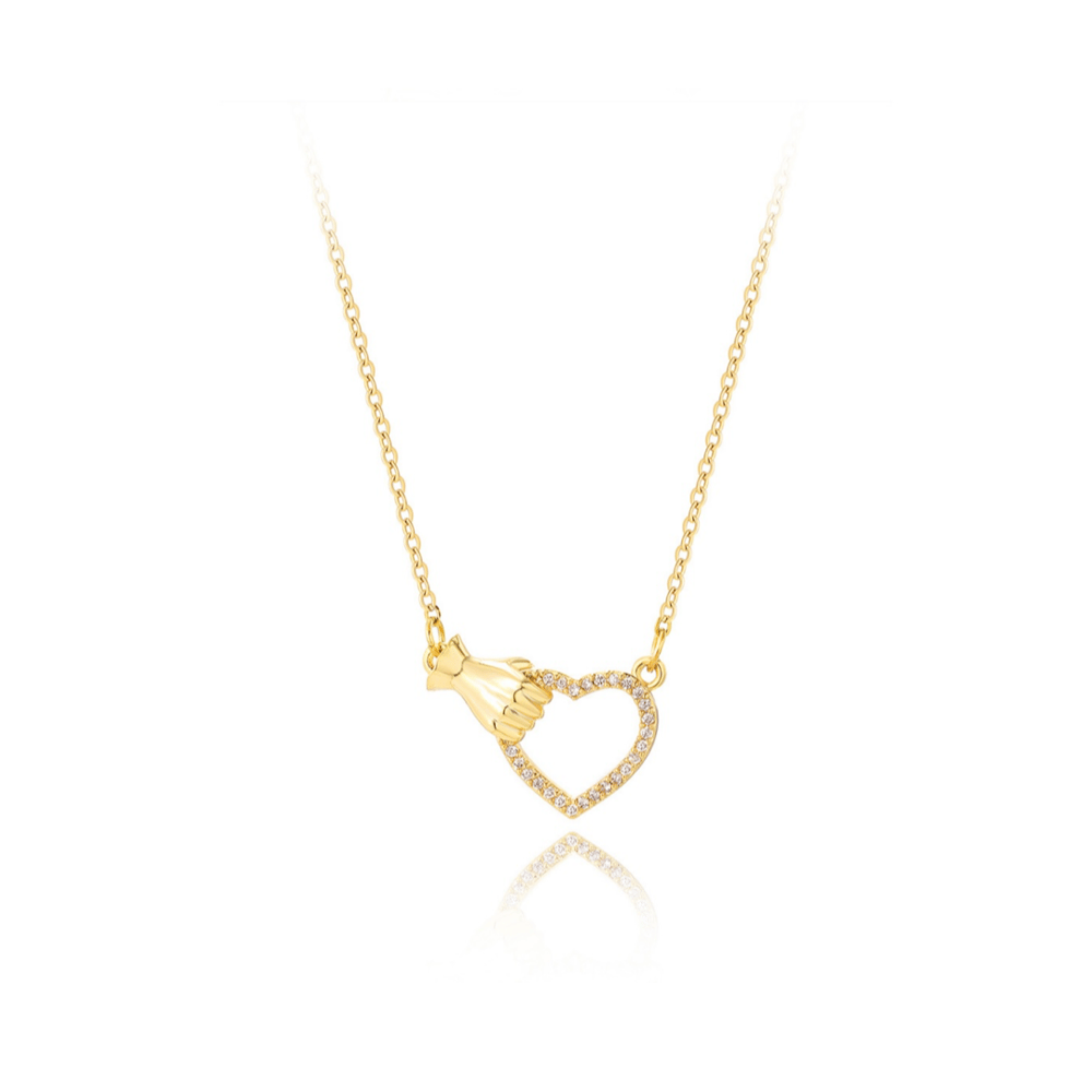 Image of 18K Holding Heart Necklace