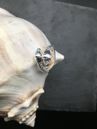 Silver Double-Headed Snake Ring