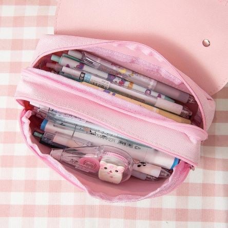 Image of Kawaii Pencil Case with Squishy Cat Toy