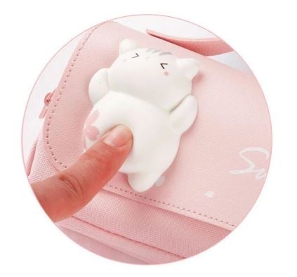 Image of Kawaii Pencil Case with Squishy Cat Toy