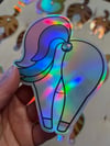 Unicorn Butthole Sticker - Holographic 3D 
