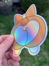 Corgi Butthole Sticker - Holographic 3D 