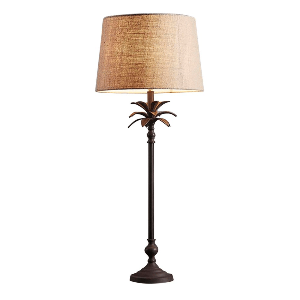 Image of Palm Table Lamp in Matte Bronze 