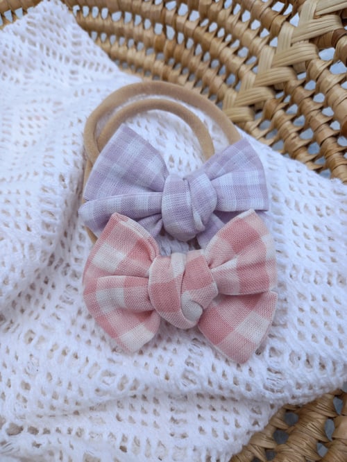 Image of Gingham Wrap + bow sets 