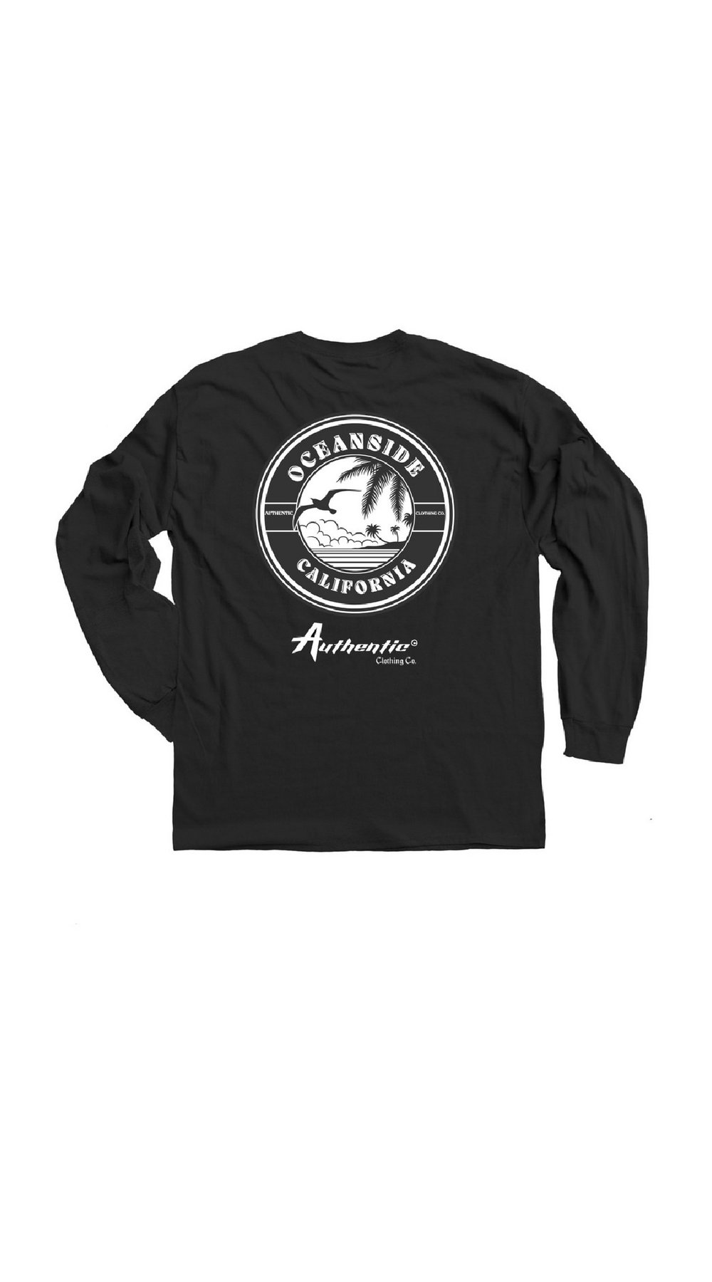 Authentic clothing co “Seaside Logo” Long sleeve tee