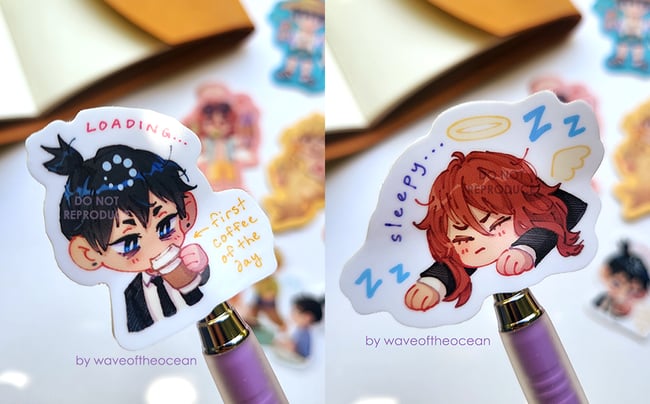 Opaque Vinyl Stickers (HQ!!, FE3H, CSM, BNHA, 3GUN, SUPERBAT)