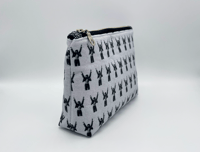 Image 2 of JKxCK (Large print / Light Grey) Zippy Pouch - 7" x 5" x 2" 