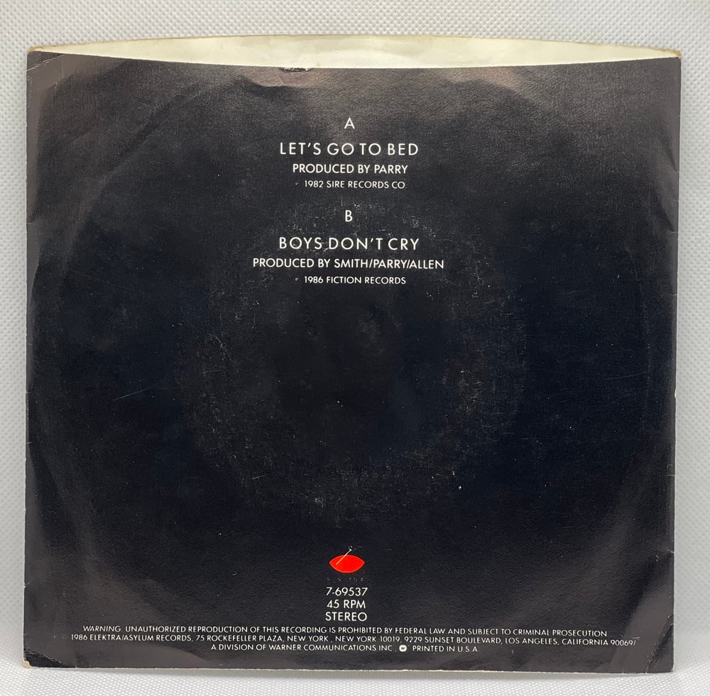 The Cure - Let’s Go To Bed/Boys Don’t Cry 1986 7” 45rpm