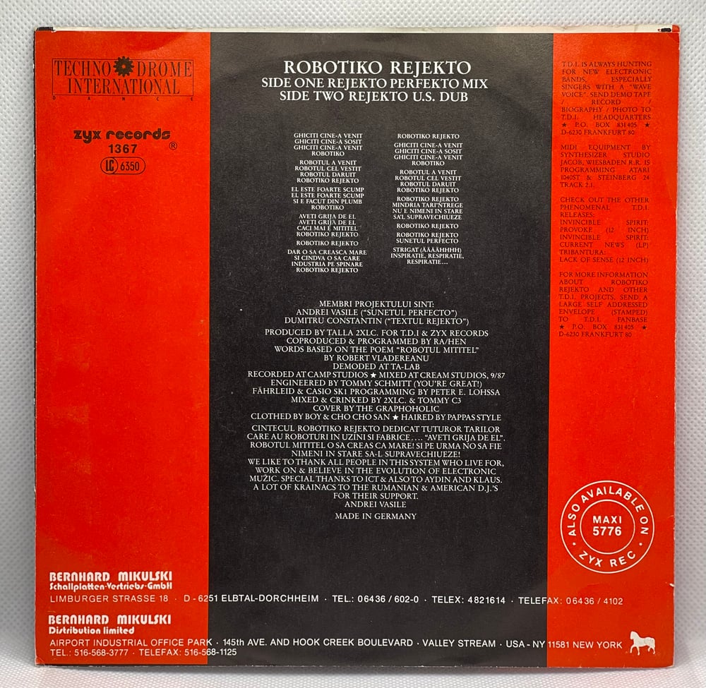 Robotiko Rejekto - Rejekto! 1987 7” 45rpm