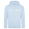 Light Blue Text Hoodie