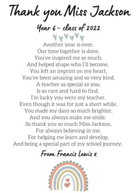 Image 2 of Thank you teacher poems