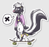 Skate Skunk sticker