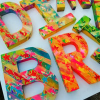Image 1 of Sean Worrall - Letters, pop art, hand painted 3d letters...