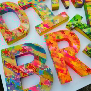 Image of Sean Worrall - Letters, pop art, hand painted 3d letters...