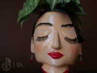 Image 4 of COMMISSION ARTWORK Quirky plant pot with face Ata