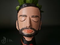 Image 3 of COMMISSION ARTWORK Quirky plant pot with face Toby