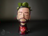 Image 1 of COMMISSION ARTWORK Quirky plant pot with face Toby