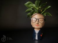 Image 2 of COMMISSION ARTWORK Quirky plant pot with face Greg