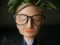 Image 4 of COMMISSION ARTWORK Quirky plant pot with face Greg
