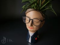 Image 1 of COMMISSION ARTWORK Quirky plant pot with face Greg