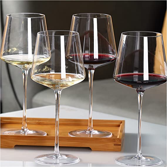 Image of Physkoa Wine glasses set of 4 - Modern wine glasses with tall long stem