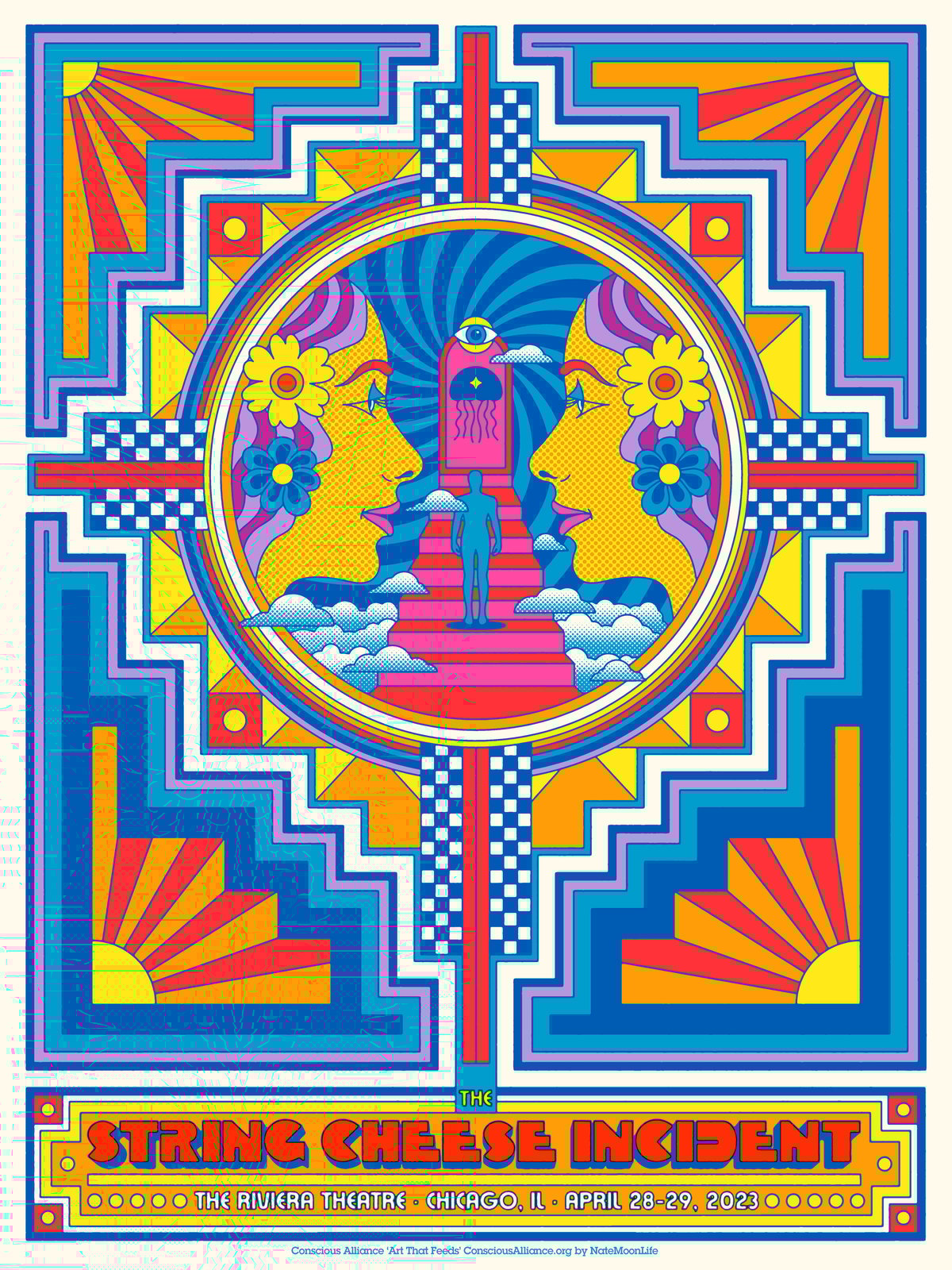 String Cheese Incident for Conscious Alliance • Chicago, IL • 18x24 screen printed poster