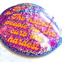 Image 2 of Hottest People Hit The Curb Glitter Sticker