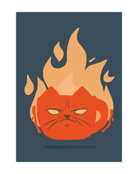 burning cat