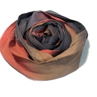 Image 3 of 10YD COPPER CANYON  HAND DYED SARI SILK RIBBON/HAND DYED BY COLOR KISSED SILK