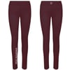 Burgundy Gym Leggings Womens