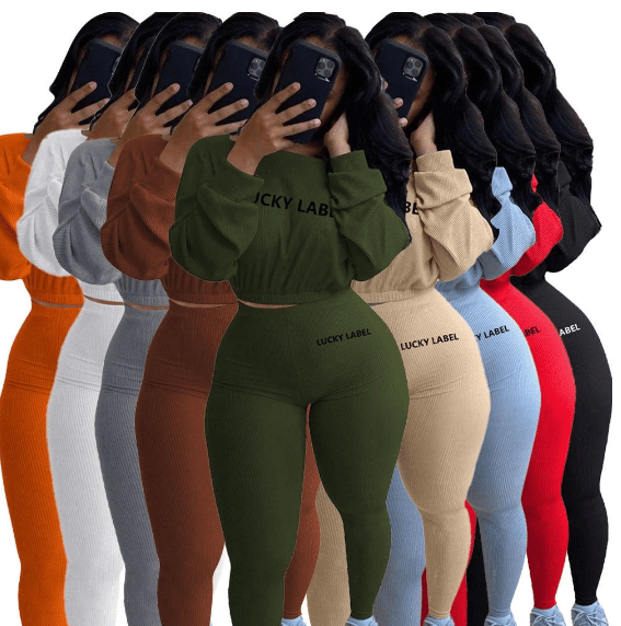Image of Sweatshirt & Leggings Casual Sporty Tracksuits for Ladies