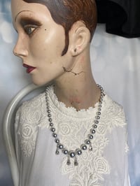 Image 3 of Acrylic Silver Beads with Hanging Baby Bats Necklace by Ugly Shyla