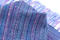 Image 3 of Handwoven Blue and Pink Twill Fancy Scarf