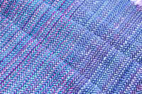 Image 1 of Handwoven Blue and Pink Twill Fancy Scarf