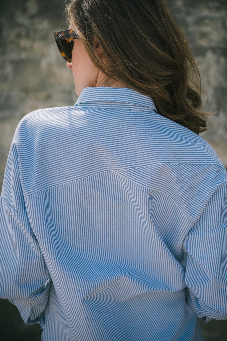 LA CHEMISE OXFORD - BLANC/BLEU Image 2