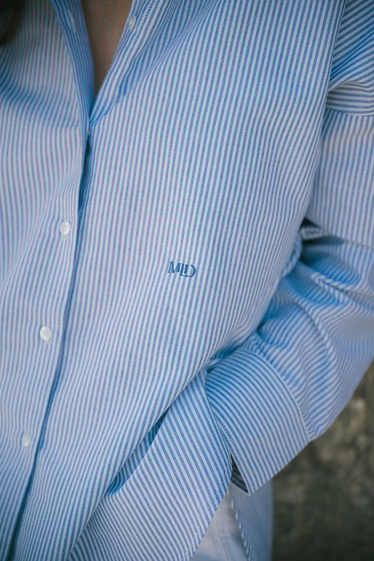 LA CHEMISE OXFORD - BLANC/BLEU Image 5